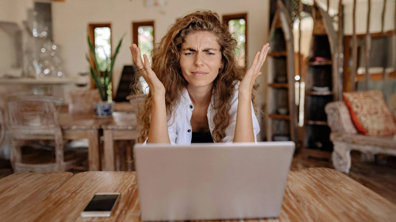 Photo of Woman Showing Frustrations on Her Face