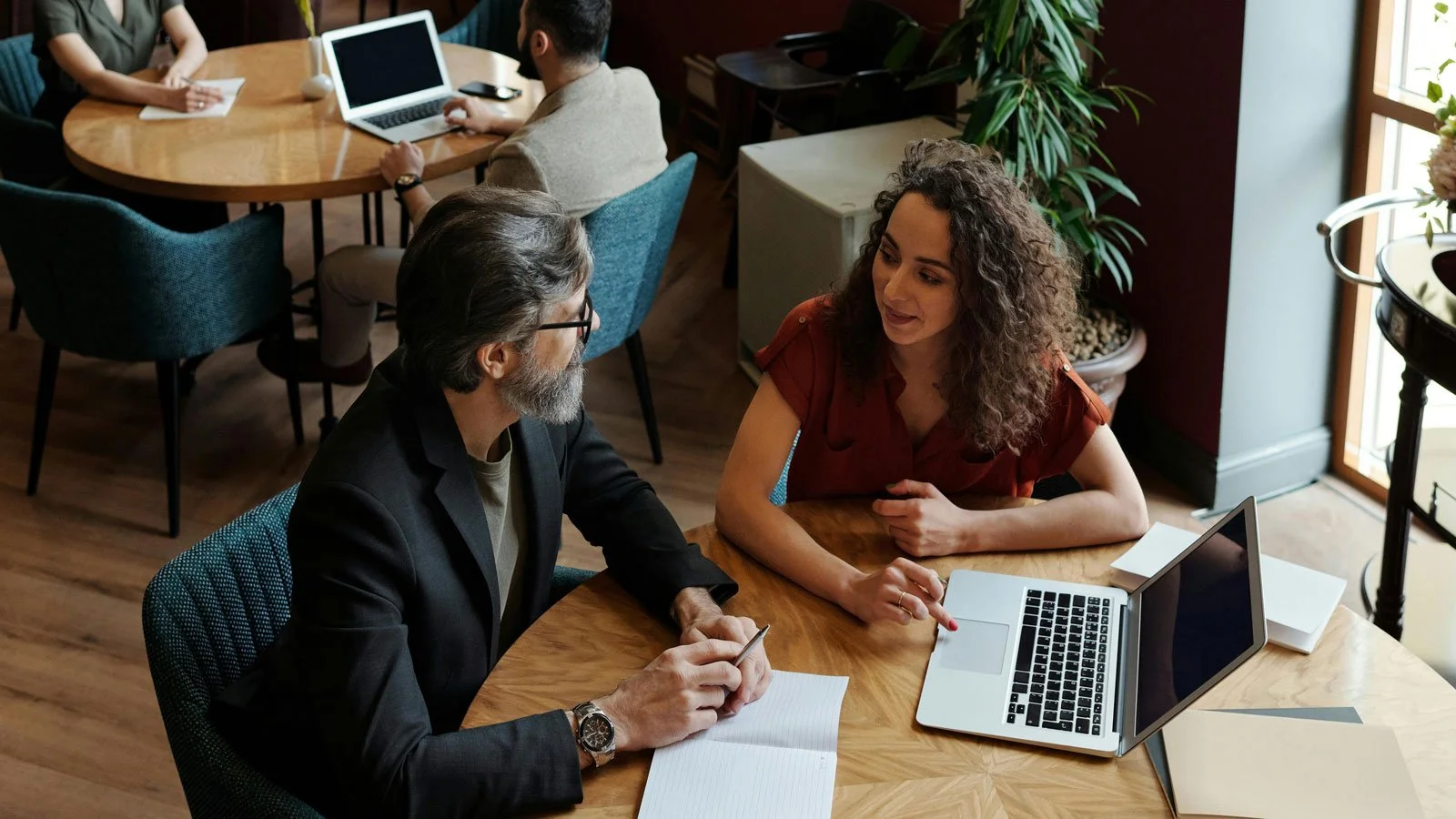 Business Meeting in a Restaurant