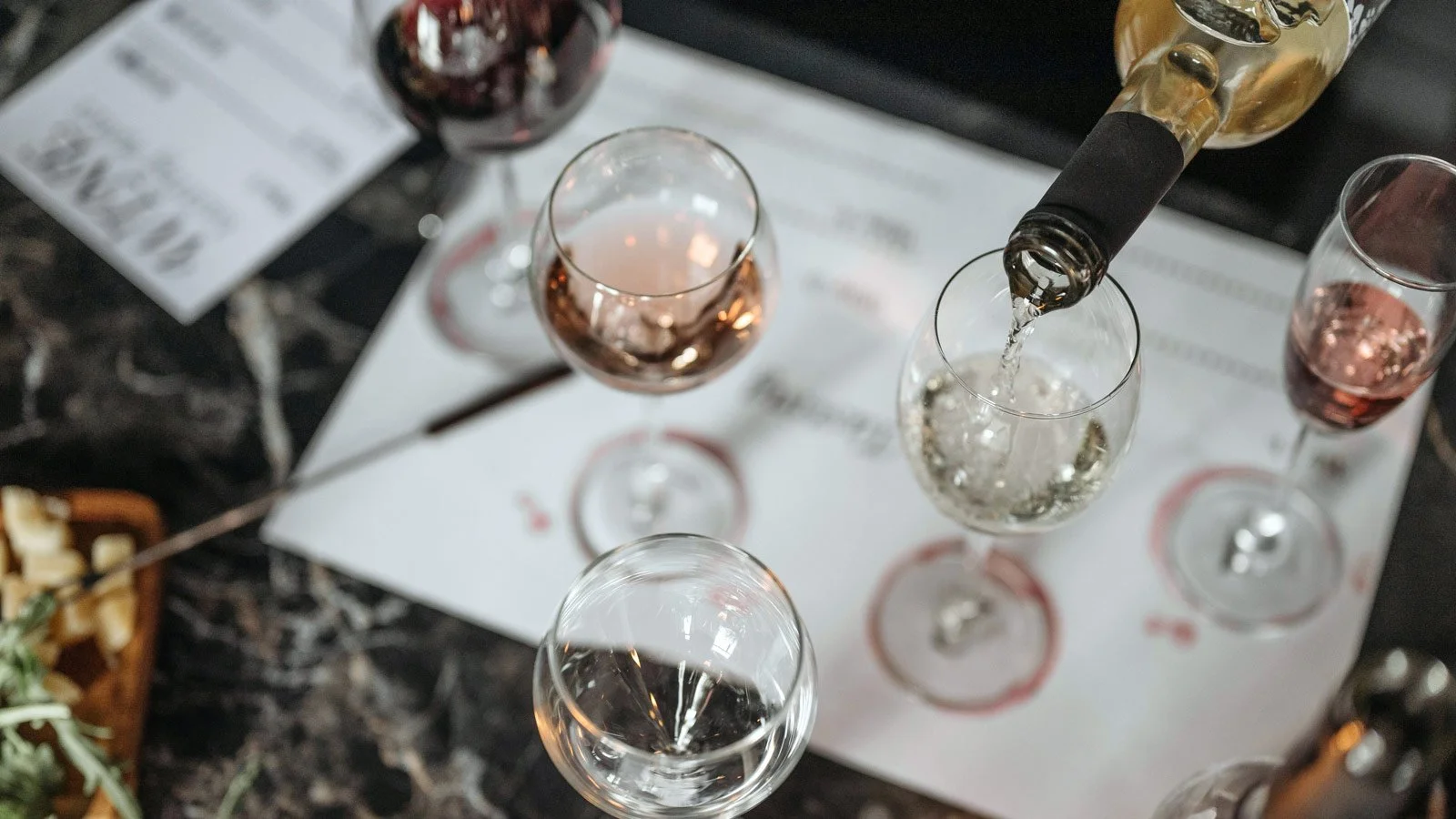 Clear Wine Glass on Table